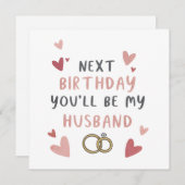 Carte Fiance Anniversaire (Devant / Derrière)