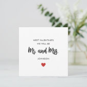 Carte Fiance et Fiancée Valentine's Day Card (Debout devant)