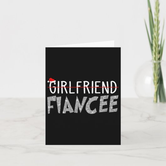 Carte Fiancée Pyjamas de Noël Couples engagés M (Devant)
