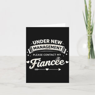 Carte Fiancée sous nouvelle direction Engagement Mariée