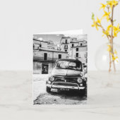 Carte Fiat 500, cinquecento en Italie, cadeau classique (Fleur jaune)