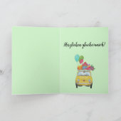 Carte Fiat 500 rétro allemande Anniversaire (Intérieur)