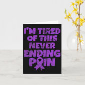 Carte Fibromyalgie Guerrier Je suis fatigué de ne jamais (Fleur jaune)