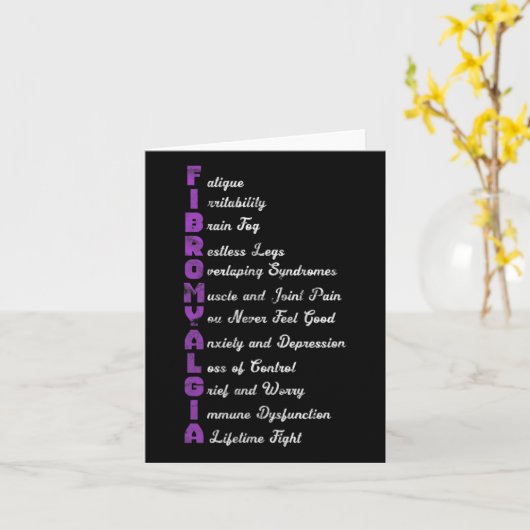 Carte Fibromyalgie Signification Fibro Fibro Fibro Fibro (Fleur jaune)
