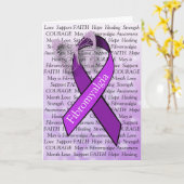 Carte Fibromyalgie Support Purple Butterfly Ribbon Card (Fleur jaune)