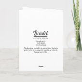 Carte Fiche d'appréciation amusante de l'enseignant de l (Dos)