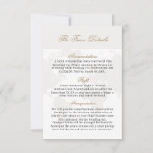 Carte Fiche de détails du Mariage de voyage avec l'intég (Devant)