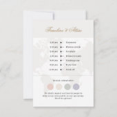 Carte Fiche de détails du Mariage de voyage avec l'intég (Dos)