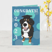 Carte Fiche de diplôme Bernese Mountain Dog Card (Fleur jaune)