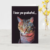 Carte Fiche de diplôme de chat amusant (Fleur jaune)