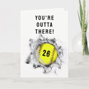 Carte Fiche de diplôme de softball