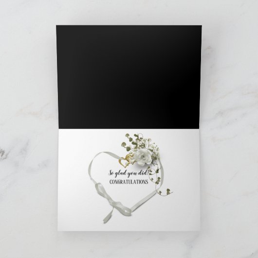 Carte Fiche de félicitations mariage (Intérieur)