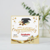 Carte Fiche de félicitations pour l'obtention du diplôme (Debout devant)