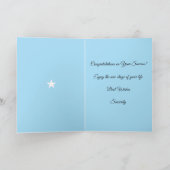 Carte Fiche de félicitations pour l'obtention du diplôme (Intérieur)