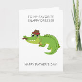 Carte Fiche de Fête des pères de jeu d'animal amusant Al (Devant)