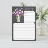 Carte Fiche de fleurs en bocal Mason (Debout devant)