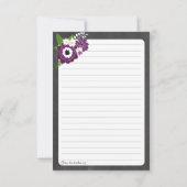 Carte Fiche de fleurs en bocal Mason (Dos)