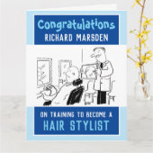 Carte Fiche de formation en coiffure ou en coiffure (Fleur jaune)