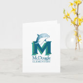 Carte Fiche de note pour dauphin McDougle (Fleur jaune)