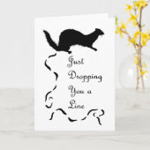 Carte Fiche de note vierge de scat Weasel amusant, suppr (Fleur jaune)