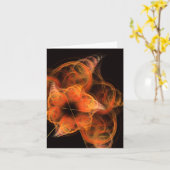 Carte Fiche de notes d'art Abstrait Lightworks (Fleur jaune)