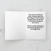 Carte Fiche de page Tourné Félicitations pour la retrait (Intérieur)