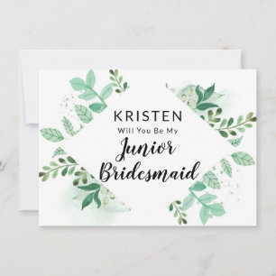 Carte Fiche de proposition de Bridesmaid Botanic Jr. Fol