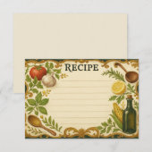 Carte Fiche de recette toscane sacrée (Devant / Derrière)