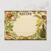 Carte Fiche de recette toscane sacrée (Devant)