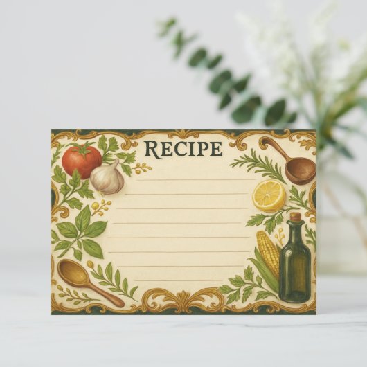 Carte Fiche de recette toscane sacrée (Debout devant)