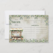 Carte Fiche de recettes de la ferme agricole de marché (Devant)