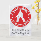 Carte Fiche de soumission de gardien de but de hockey su (Fleur jaune)