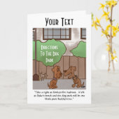 Carte Fiche de voeux de l'itinéraire du parc de chiens (Fleur jaune)