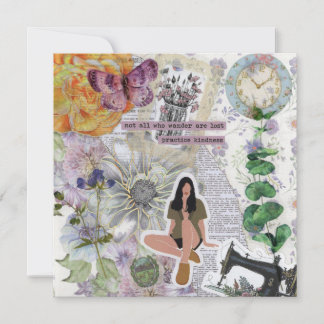 Carte Fiche de voeux Plat de Kindness