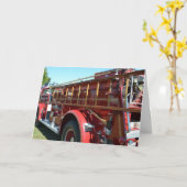 Carte Fiche d'instruction du pompier de camion-pompier (Fleur jaune)