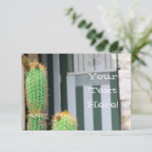 Carte Fiche Plat de Cactus Vert Texte (Debout devant)