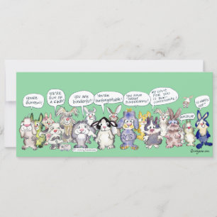 Carte Fiche Plate-forme Merci personnalisée Bunnies
