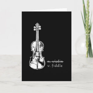 Carte Fiddle Not Violin Bluegrass Country Music Don