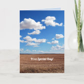 Carte Field and Sky Anniversaire Écriture Jours de l'hom (Devant)