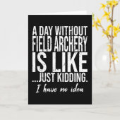 Carte Field Archery drôle de cadeau sportif (Fleur jaune)