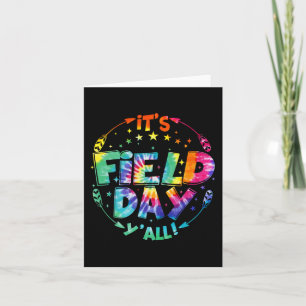 Carte Field Day Y'all Tie Dye Enseignant Field Triage
