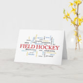 Carte Field Hockey Birthday (Fleur jaune)
