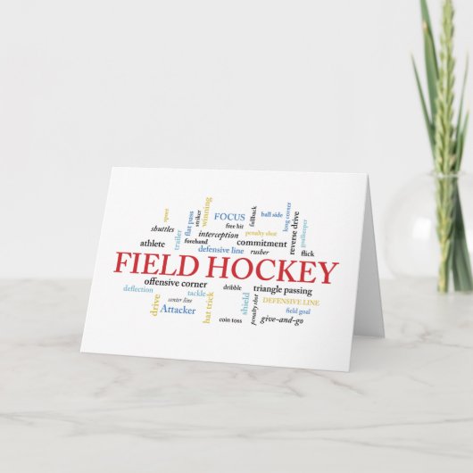 Carte Field Hockey Birthday (Devant)