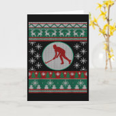Carte Field Hockey Ugly Christmas Gift Idea Field Hockey (Fleur jaune)