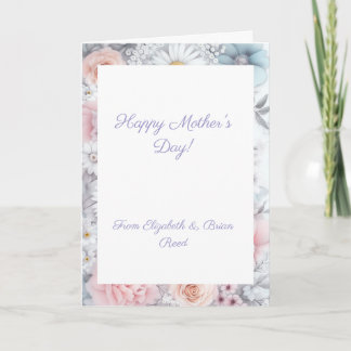 Carte Field of Blooms Muted Elegant Classic Floral