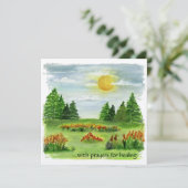 Carte Field of Flowers Get Well Card (Debout devant)