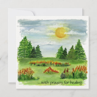 Carte Field of Flowers Get Well Card