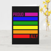 Carte FIER ALLY FLAG LGBT Pride Mois LGBTQ Rainbow (Fleur jaune)