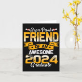 Carte Fier Ami D'Un Diplômé De 24 Ans De 2024 (Fleur jaune)