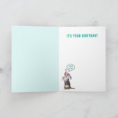 Carte Fier Chat Excité Anniversaire (Intérieur)